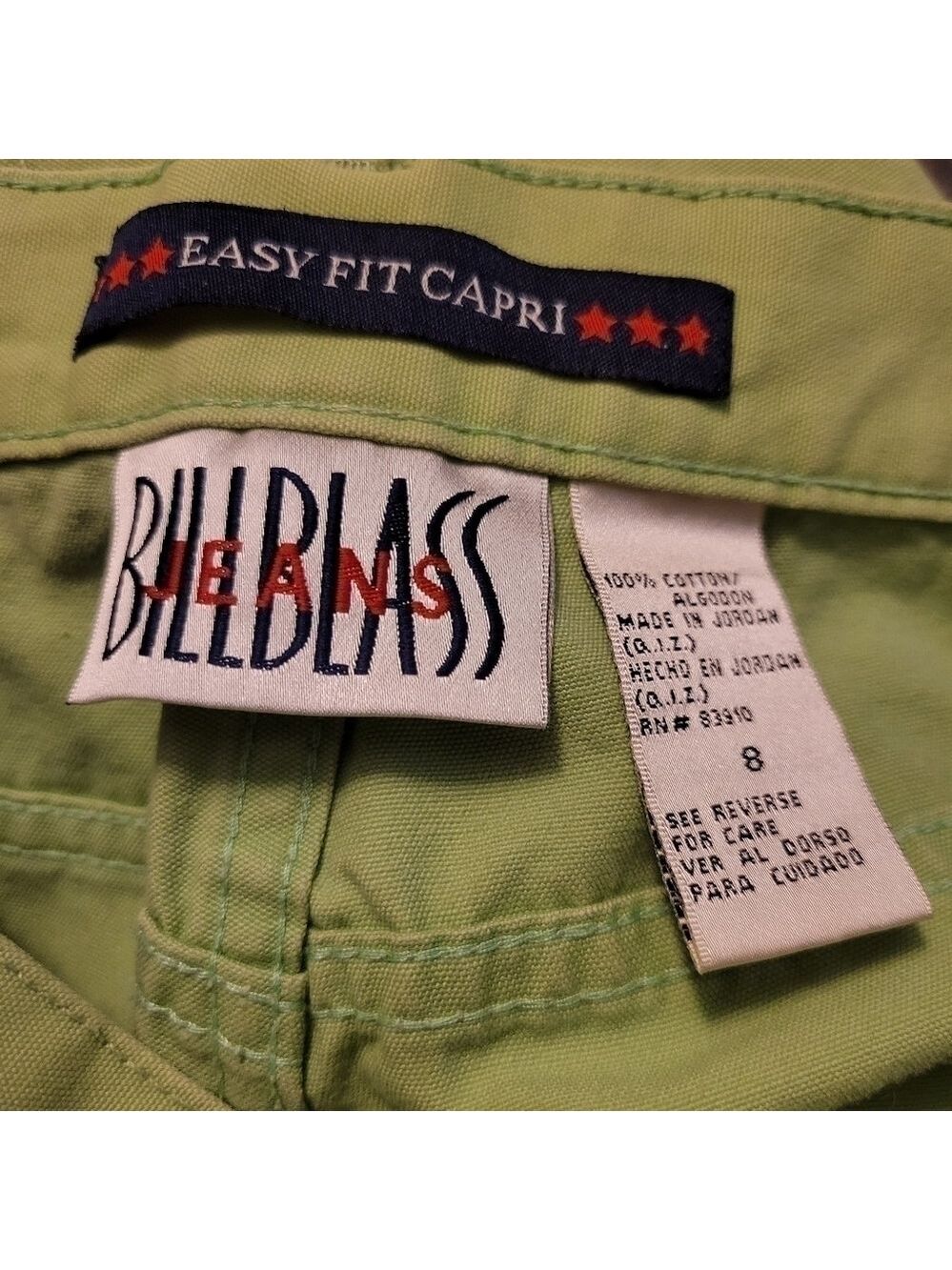BILL Blass Women's Capris Green Size 8 - Picture 3 of 5